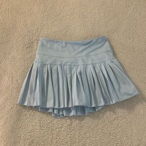 Goldhinge Pale Blue Pleated Tennis Skirt